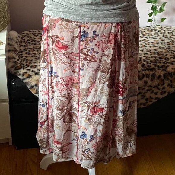 Y2K French Floral Fairy Midi Skirt - Picture 1 of 7
